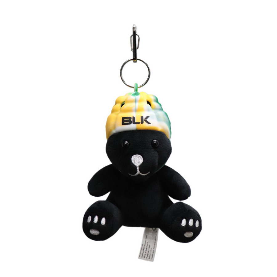 バディドール-テディベア ブラック ヘッドガードキーホルダー付 詳細画像 ブラックxゴールドマーブル 1