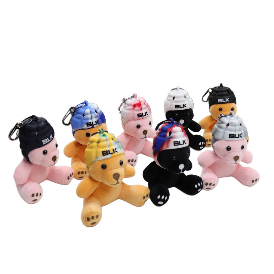 バディドール-テディベア ブラック ヘッドガードキーホルダー付 詳細画像 ブラックxゴールドマーブル 2