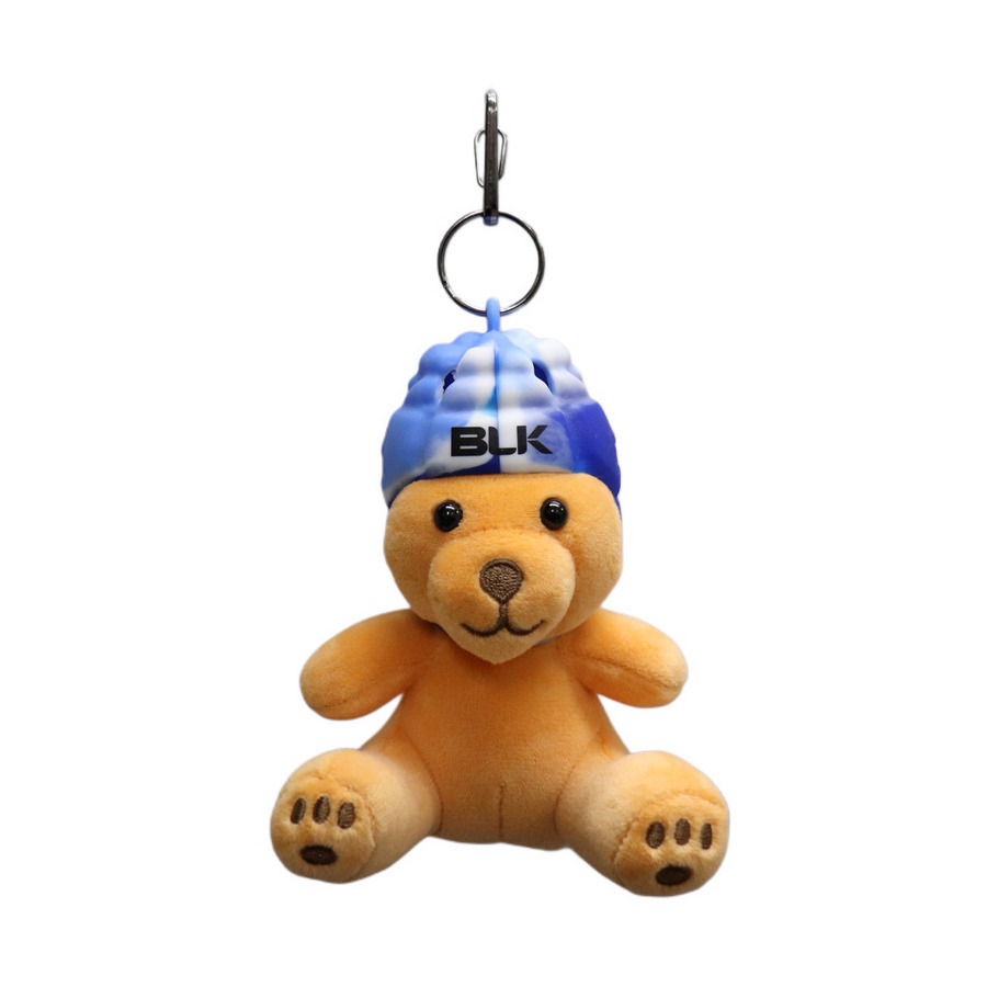 バディドール-テディベア ブラウン ヘッドガードキーホルダー付 詳細画像 ブラウンxブルーマーブル 1