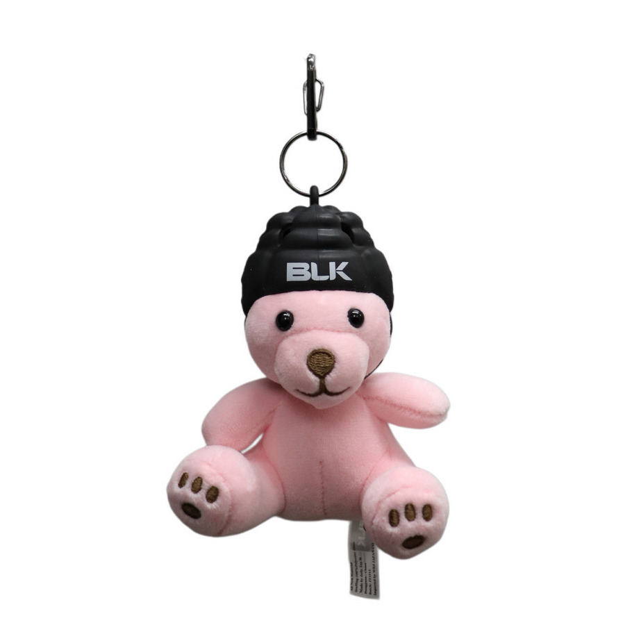 バディドール-テディベア ピンク ヘッドガードキーホルダー付