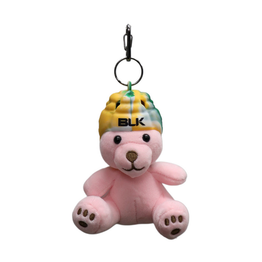 バディドール-テディベア ピンク ヘッドガードキーホルダー付 詳細画像 ピンクxゴールドマーブル 1