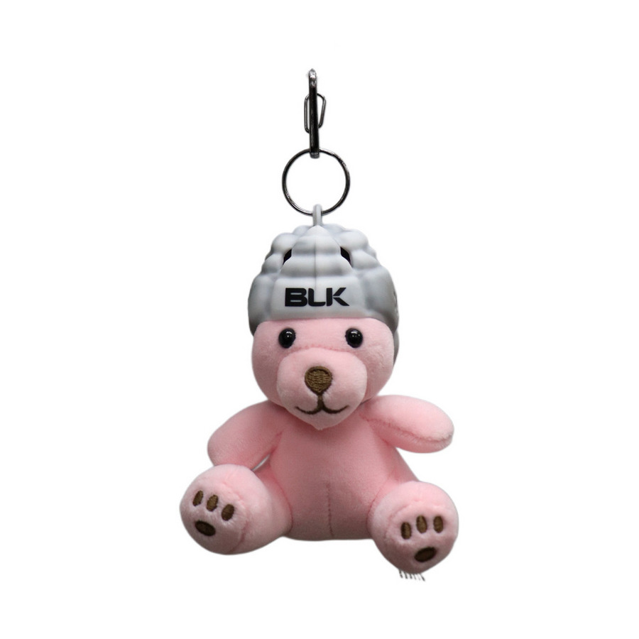 バディドール-テディベア ピンク ヘッドガードキーホルダー付 詳細画像 ピンクxグレーマーブル 1