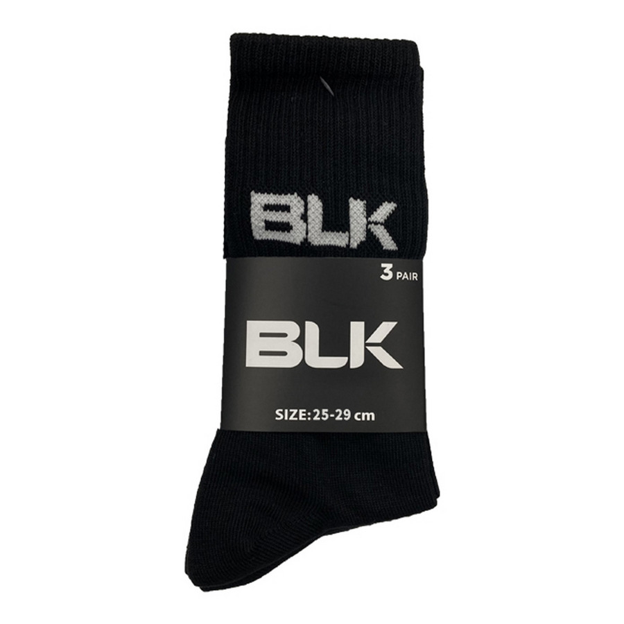 BLK ミドル3Pソックス 詳細画像 ブラック 2